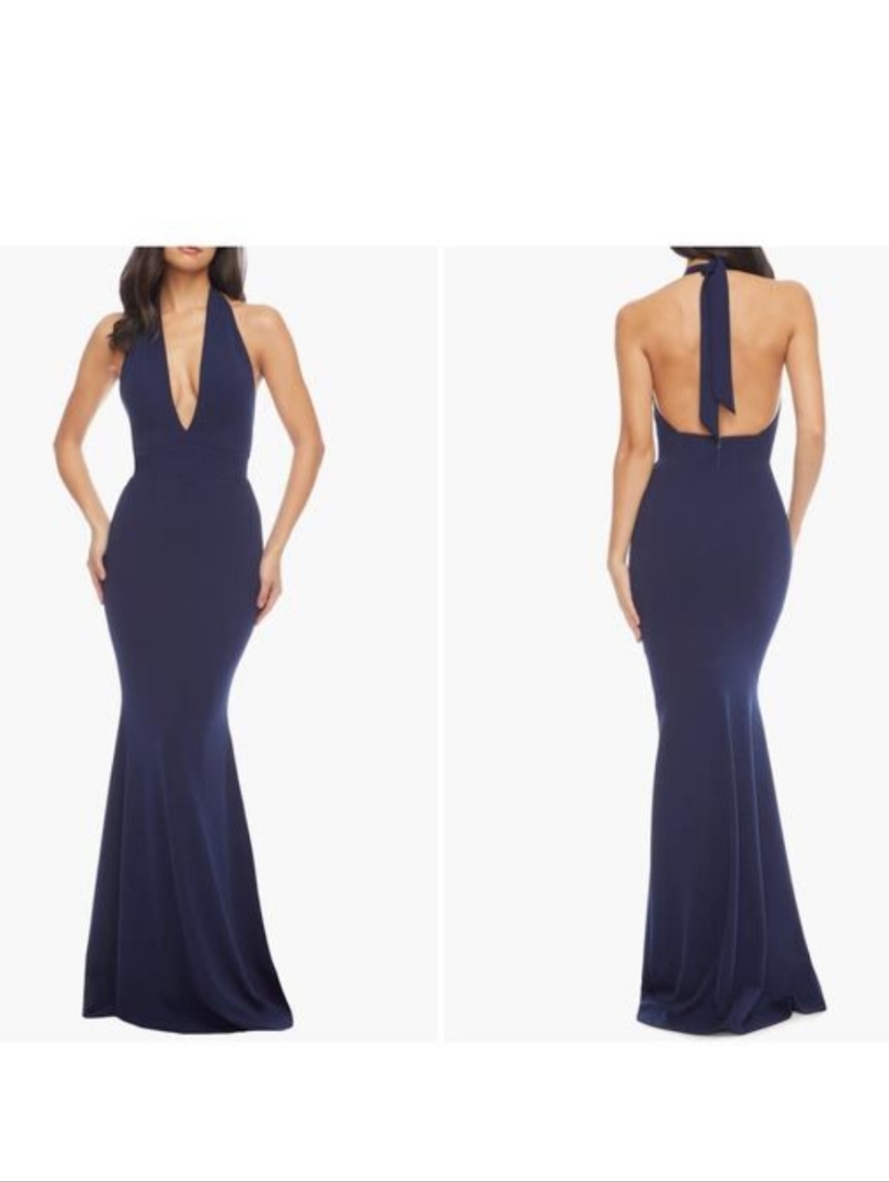 Black Tie Formal Wedding Guest Dress Camden Halter Mermaid Gown